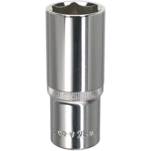 Sealey SP1224D Deep 24mm Polished WallDrive Socket - Socket Sealey SP1224D Deep 24mm Polished WallDrive Socket - Socket