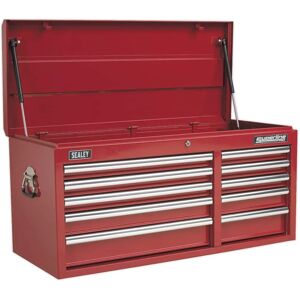 Sealey AP41110 Topchest 10 Drawer with Ball Bearing Runners Heavy-Duty Red Sealey AP41110 Topchest 10 Drawer with Ball Bearing Runners Heavy-Duty Red