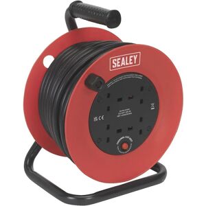 Sealey CR22525 Cable Reel - Heavy-Duty 25m 4x230V Thermal Trip Sealey CR22525 Cable Reel - Heavy-Duty 25m 4x230V Thermal Trip