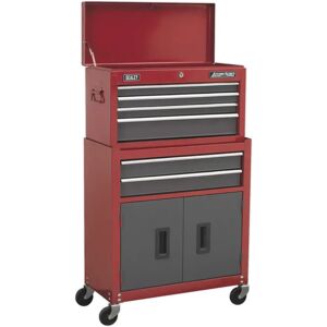 Sealey AP2200BB Topchest & Rollcab Combination - Red/Grey - Tool Storage Sealey AP2200BB Topchest & Rollcab Combination - Red/Grey - Tool Storage