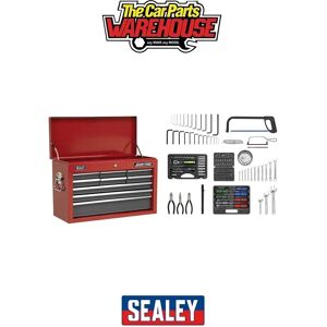 Sealey AP22509BBCOMB Topchest 9 Drawer - Red/Grey & 205pc Tool Kit Sealey AP22509BBCOMB Topchest 9 Drawer - Red/Grey & 205pc Tool Kit