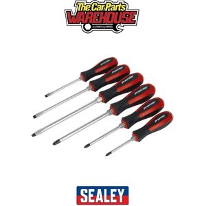 Sealey AK4932 Screwdriver Set - 6pc Hammer-Thru Sealey AK4932 Screwdriver Set - 6pc Hammer-Thru