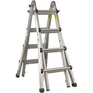 Sealey AFPL3 Aluminium Telescopic Ladder 4-Way EN 131 Adjustable Height - Ladder Sealey AFPL3 Aluminium Telescopic Ladder 4-Way EN 131 Adjustable Height - Ladder