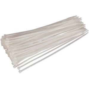 Sealey CT30048P100W Cable Tie - 300 x 4.8mm White - Cable Ties Sealey CT30048P100W Cable Tie - 300 x 4.8mm White - Cable Ties