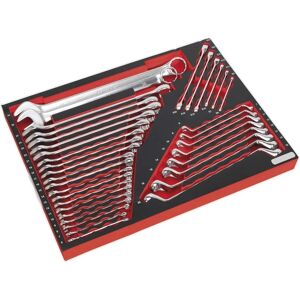 Sealey TBTP03 Tool Tray with Spanner Set - 35PC Sealey TBTP03 Tool Tray with Spanner Set - 35PC