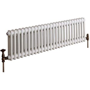 Radiatore Hudson Reed Regent Bianco - Design Tradizionale in Ghisa - 827W - 300x1190mm Radiatore Hudson Reed Regent Bianco - Design Tradizionale in Ghisa - 827W - 300x1190mm