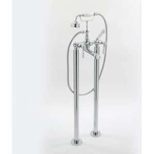 Mitigeur de baignoire Elizabeth Hudson Reed - Design rétro - Chrome & Blanc - Publicité Mitigeur de baignoire Elizabeth Hudson Reed - Design rétro - Chrome & Blanc - Publicité