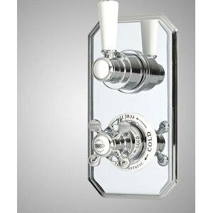 Miscelatore doccia termostatico Elizabeth di Hudson Reed - Design tradizionale - Bianco e cromato - 210x120mm Miscelatore doccia termostatico Elizabeth di Hudson Reed - Design tradizionale - Bianco e cromato - 210x120mm