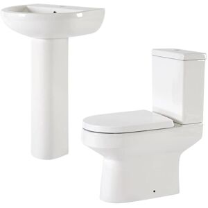 Set bagno HudsonReed con lavabo su colonna e WC - Covelly Set bagno HudsonReed con lavabo su colonna e WC - Covelly