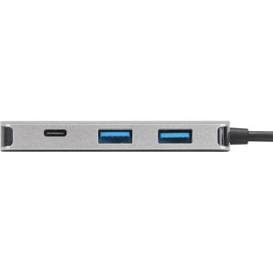 Targus ACH228 Silver 2 USB-A 2 USB-C Hub - USB-C Multi-Port Hub Targus ACH228 Silver 2 USB-A 2 USB-C Hub - USB-C Multi-Port Hub