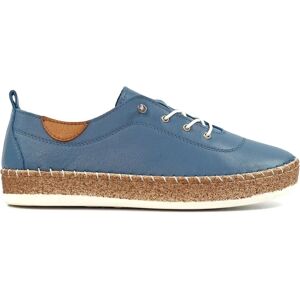 Lunar (GRS) Evie Bleu Moyen en Cuir Baskets - Plimsoll Trainers - Publicité Lunar (GRS) Evie Bleu Moyen en Cuir Baskets - Plimsoll Trainers - Publicité