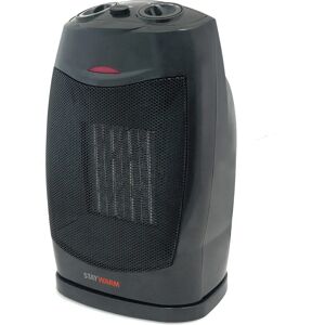Lloytron Black Electric Fan Heater - Ceramic Fan Oscillating Small 1.5kw Lloytron Black Electric Fan Heater - Ceramic Fan Oscillating Small 1.5kw