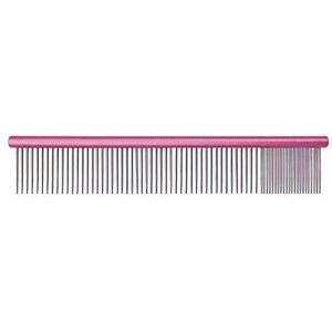 Groom Professional Spectrum Aluminium Dog Comb - Dark Pink - 80/20 - 25cm - Dog Comb Groom Professional Spectrum Aluminium Dog Comb - Dark Pink - 80/20 - 25cm - Dog Comb