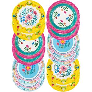 Talking Tables Kleurrijke bloemenboho papieren bordjes - Party Plates Talking Tables Kleurrijke bloemenboho papieren bordjes - Party Plates