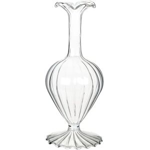 Talking Tables Clear Glass Bud Vase - Rustic Wedding, Ribbed, 19cm Talking Tables Clear Glass Bud Vase - Rustic Wedding, Ribbed, 19cm