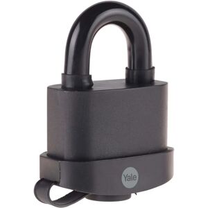 Yale Brass Weatherproof Padlock - 51mm - Black Outdoor Security Yale Brass Weatherproof Padlock - 51mm - Black Outdoor Security