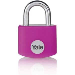 Yale Roze Aluminium Hangslot - Model YE3B/32/116/1/P, 3 Sleutels, 16mm Beugel Yale Roze Aluminium Hangslot - Model YE3B/32/116/1/P, 3 Sleutels, 16mm Beugel