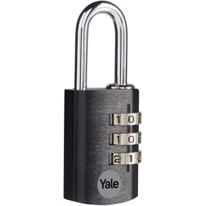 Yale Zwart Aluminium 28mm Combinatie Slot - Hangslot Yale Zwart Aluminium 28mm Combinatie Slot - Hangslot
