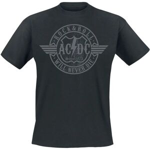 AC/DC Svart Kortermet T-skjorte - Rock & Roll - Will Never Die - Herre AC/DC Svart Kortermet T-skjorte - Rock & Roll - Will Never Die - Herre