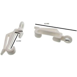 Accessoires de tringle à rideau blanc argent de One Stop Diy - Pack de 200 - Publicité Accessoires de tringle à rideau blanc argent de One Stop Diy - Pack de 200 - Publicité