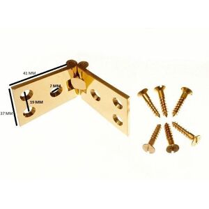 Onestopdiy Brass Counter Flap Hinge - Polished Brass - 1 1/4 In X 4 In Onestopdiy Brass Counter Flap Hinge - Polished Brass - 1 1/4 In X 4 In