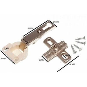 Bosch Spring Cabinet Hinge 26mm - 95d - Cruciform Plate - Steel Screw - 2 Pairs Bosch Spring Cabinet Hinge 26mm - 95d - Cruciform Plate - Steel Screw - 2 Pairs