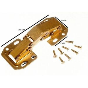 Onestopdiy Brass Plated Steel Sprung Cabinet Hinge - Cabinet Hinge - 25 Pairs Onestopdiy Brass Plated Steel Sprung Cabinet Hinge - Cabinet Hinge - 25 Pairs