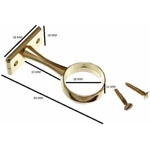 Support de tringle de garde-robe - 25mm laiton - Pack de 40 - Publicité Support de tringle de garde-robe - 25mm laiton - Pack de 40 - Publicité
