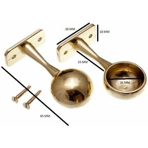 Support de tringle de garde-robe plaqué en laiton - 25mm Pack de 100 - Publicité Support de tringle de garde-robe plaqué en laiton - 25mm Pack de 100 - Publicité