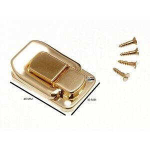 One Stop Diy Serrure en Laiton - 48mm x 33mm Fermeture de Coffre - Pack de 10 - Publicité One Stop Diy Serrure en Laiton - 48mm x 33mm Fermeture de Coffre - Pack de 10 - Publicité