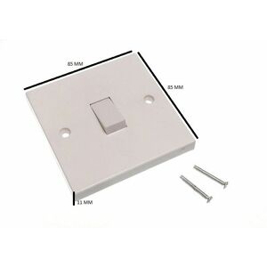 Onestopdiy Single Wall Light Switch - 1 Gang, 1 Way Rocker - Light Switch Onestopdiy Single Wall Light Switch - 1 Gang, 1 Way Rocker - Light Switch