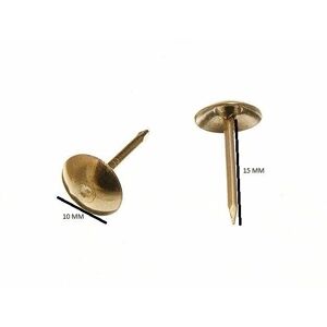 Onestopdiy Brass Furniture Nails Pack of 200 - 16mm Upholstery Tack Studs Onestopdiy Brass Furniture Nails Pack of 200 - 16mm Upholstery Tack Studs