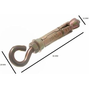 Ancrage bouclier DIY One Stop Œil à boulon M6 M10 - Longueur 55mm Pack de 8 - Publicité Ancrage bouclier DIY One Stop Œil à boulon M6 M10 - Longueur 55mm Pack de 8 - Publicité