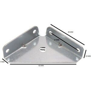 One Stop Diy Corner Bracket - 50mm Square, 14mm Deep, Zinc Steel - Pack of 100 One Stop Diy Corner Bracket - 50mm Square, 14mm Deep, Zinc Steel - Pack of 100
