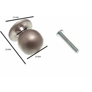 Onestopdiy Onestopdiy Cupboard Handle Round Knob Matte Chrome - Cabinet Handle Onestopdiy Onestopdiy Cupboard Handle Round Knob Matte Chrome - Cabinet Handle