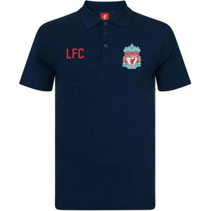 Liverpool FC Boys Navy Blue Crest Polo Shirt - Polo Shirt Liverpool FC Boys Navy Blue Crest Polo Shirt - Polo Shirt