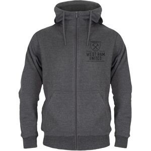 West Ham United FC Grey Zip Fleece Hoody - Hoody West Ham United FC Grey Zip Fleece Hoody - Hoody