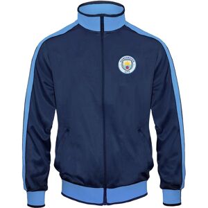 Veste Manchester City FC Garçons Bleu Marine - Track Top - Publicité Veste Manchester City FC Garçons Bleu Marine - Track Top - Publicité
