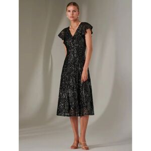 Jolie Moi Sequin V-Neck Fit and Flare Midaxi Dress Jolie Moi Sequin V-Neck Fit and Flare Midaxi Dress