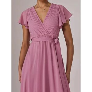 Jolie Moi Dusty Pink Flutter Sleeve Maxi Dress - Max Dress Jolie Moi Dusty Pink Flutter Sleeve Maxi Dress - Max Dress