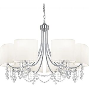 Searchlight Lighting Nina 8 Light Polished Chrome Chandelier - Ceiling Light Searchlight Lighting Nina 8 Light Polished Chrome Chandelier - Ceiling Light