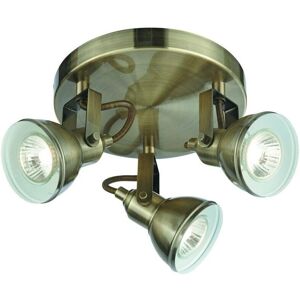 Searchlight Focus 3 Light Adjustable Ceiling Spotlight - Antique Brass Searchlight Focus 3 Light Adjustable Ceiling Spotlight - Antique Brass