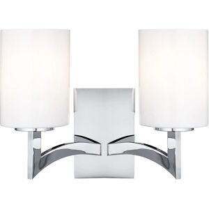 Searchlight Gina 2 Light Wall Light Chrome - Modern, 2 E27 Searchlight Gina 2 Light Wall Light Chrome - Modern, 2 E27