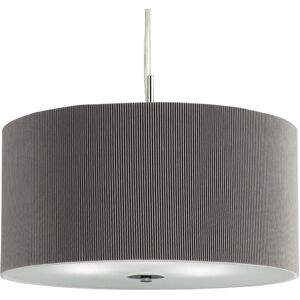 Searchlight Grey Drum Pleat 3-Light Ceiling Pendant - Ceiling Pendant Searchlight Grey Drum Pleat 3-Light Ceiling Pendant - Ceiling Pendant
