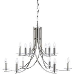 Searchlight Ascona 12 Light Satin Silver Ceiling Chandelier - Product Type Searchlight Ascona 12 Light Satin Silver Ceiling Chandelier - Product Type