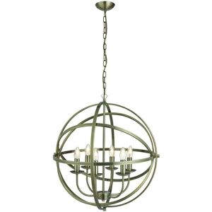 Searchlight Lighting Orbit 6 Light Spherical Ceiling Pendant - Antique Brass Searchlight Lighting Orbit 6 Light Spherical Ceiling Pendant - Antique Brass