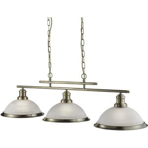 Searchlight Bistro 3 Light Antique Brass Ceiling Pendant - Ceiling Light Searchlight Bistro 3 Light Antique Brass Ceiling Pendant - Ceiling Light