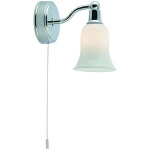 Searchlight Belvue - Applique Murale Salle de Bain Chrome Abat-jour Blanc IP44 - Éclairage de Salle de Bain - Publicité Searchlight Belvue - Applique Murale Salle de Bain Chrome Abat-jour Blanc IP44 - Éclairage de Salle de Bain - Publicité