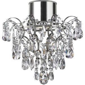 Searchlight Chrome Crystal Bathroom Chandelier - IP44, GU10, 38x36cm Searchlight Chrome Crystal Bathroom Chandelier - IP44, GU10, 38x36cm