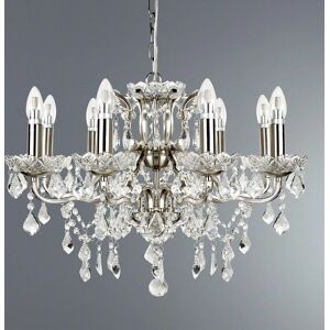 Searchlight Paris 8 Light Chandelier Satin Silver Finish - Product Type Searchlight Paris 8 Light Chandelier Satin Silver Finish - Product Type